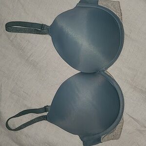 Blue / Grey push up bra PINK Victoria's secret brand size 34D